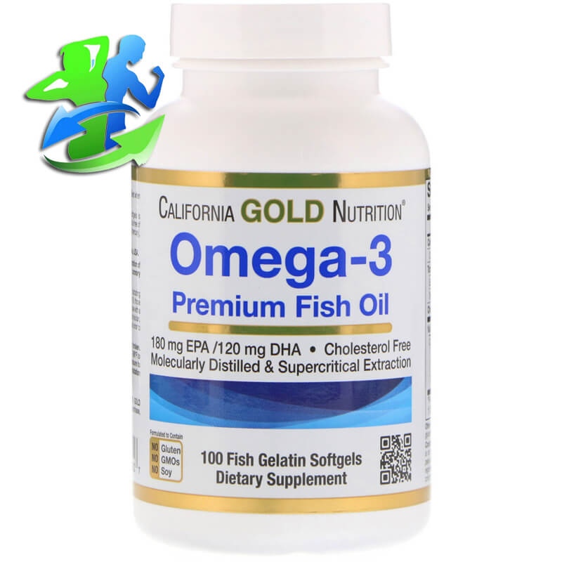 California Gold Nutrition, Омега-3, рыбий жир высшего качества, 100 капсул