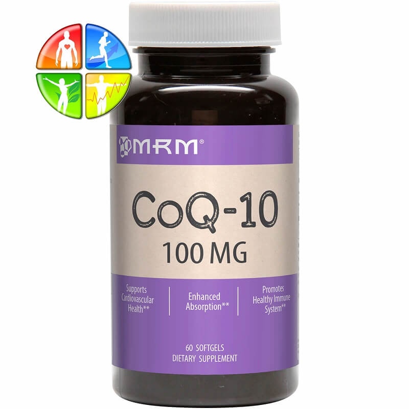 MRM, Коэнзим Q-10 (геропротектор, антиоксидант), 100 мг, 60 мягких таблеток